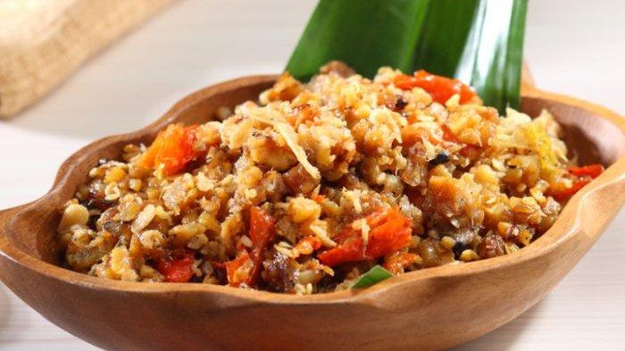 Tempe rebon bumbu iris.