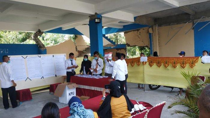 Suasana TPS 11, Jl Balaikota Utara, Kelurahan Tanamodindi, Kecamatan Palu Selatan, Kota Palu, Sulawesi Tengah, Rabu (9/12/2020).