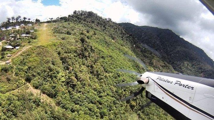 Airstrip Bugalaga di Pegunungan Intan Jaya, Papua.