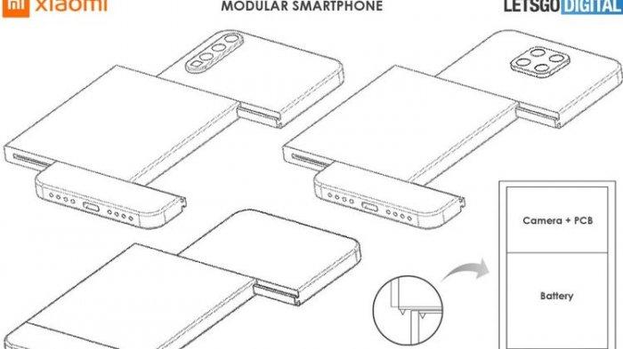 Dokumen paten ponsel modular Xiaomi.