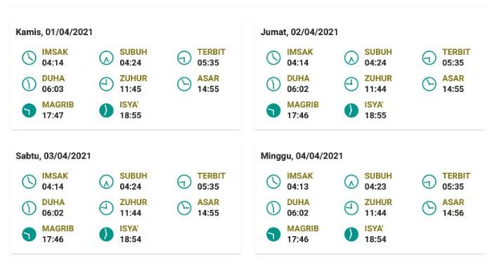 Jadwal salat, buka puasa, dan imsak untuk Jayapura 1-4 April 2021