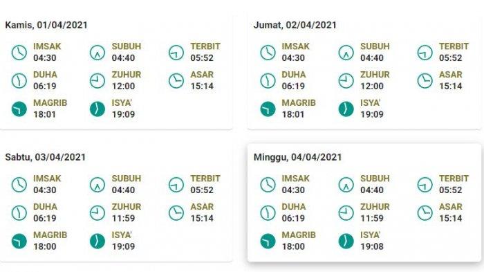 Jadwal salat, buka puasa, dan imsak untuk DKI Jakarta 1-4 April 2021