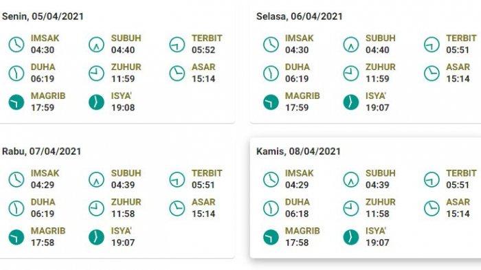 Jadwal salat, buka puasa, dan imsak untuk DKI Jakarta 5-8 April 2021