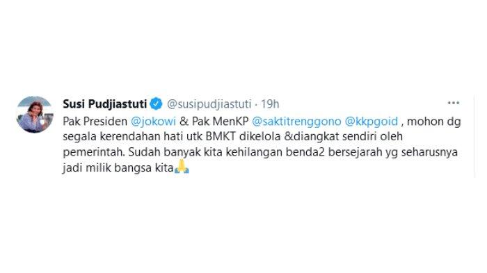 Postingan Susi Pudjiastuti soal Jokowi izinkan negara lain cari harta karun di Indonesia
