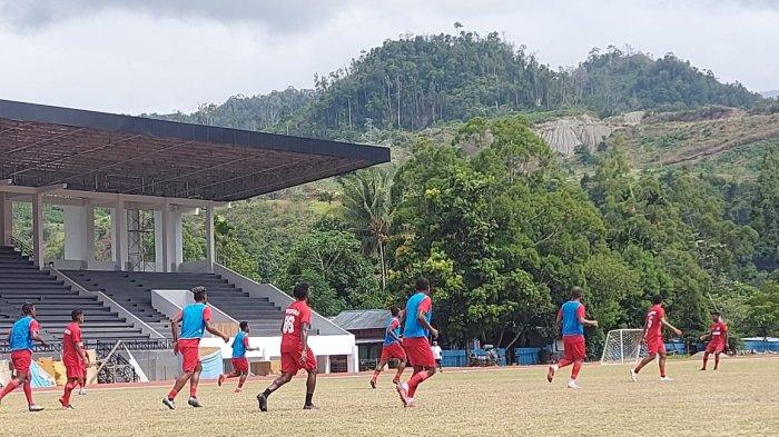 Suasana latihan Persipura Jayapura, Senin (5/4/2021)