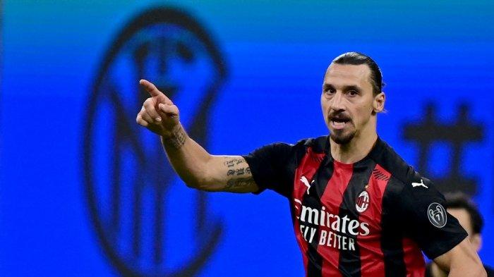 Foto diambil pada 17 Oktober 2020 Penyerang Ac Milan asal Swedia Zlatan Ibrahimovic.