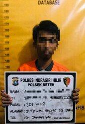 Pelaku judi yang diamankan di wilayah hukum Polres Inhil, Riau.