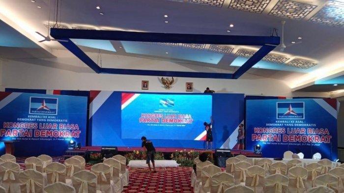 Foto yang beredar di Medsos terkait KLB Partai Demokrat di The Hill Hotel and Resort Sibolangit.