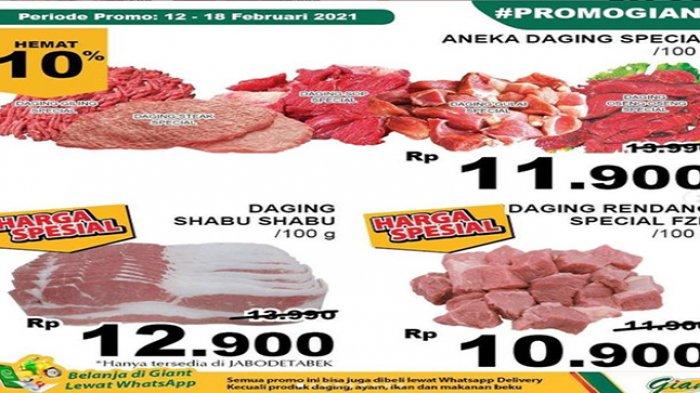 Promo Giant ragam produk daging.