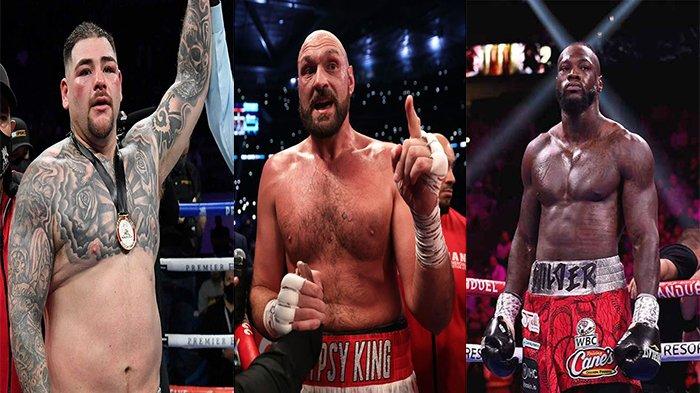 Kolase Andy Ruiz, Tyson Fury dan Deontay Wilder. Hasil Tinju Dunia Andy Ruiz vs Deontay Wilder jadi lawan untuk Tyson Fury