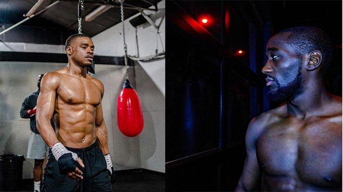 Kolase Foto Tinju Dunia Errol Spence Jr vs Terence Crawford