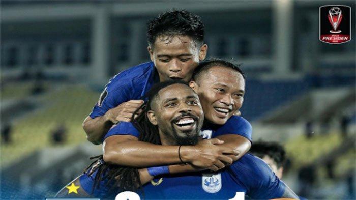 Penyerang PSIS Semarang asal Portugal, Carlos Fortes bersama rekannya selebrasi usai mencetak gol di ajang Piala Presiden 2022 beberapa waktu lalu. Cek udpate daftar top skor Piala PResiden 2022 terbaru di artikel ini Rabu 15 Juni 2022