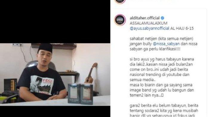 AKTOR Aldi Taher Janji Nikahi Nissa Sabyan.