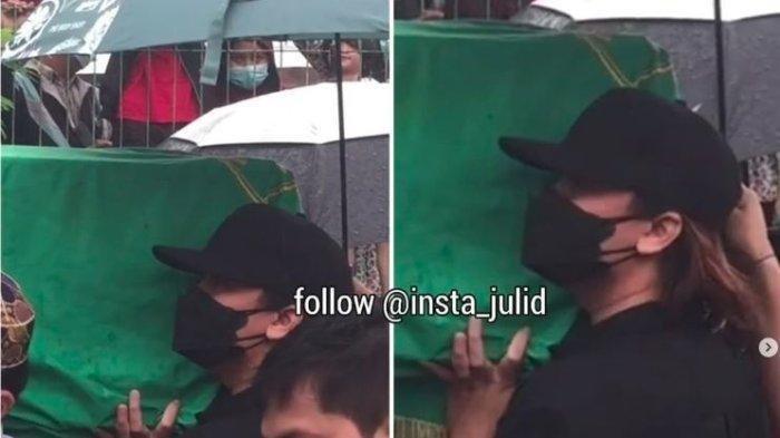 Momen saat Billy Syahputra gotong peti jenazah Vanessa Angel ke pemakaman
