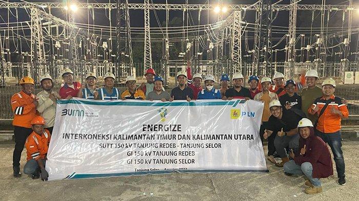 Penyaluran listrik secara perdana melalui Gardu Induk di Tanjung Selor dan Tanjung Redeb, serta transmisi Tanjung Selor- Tanjung Redeb dilakukan, Minggu (14/8/2022).