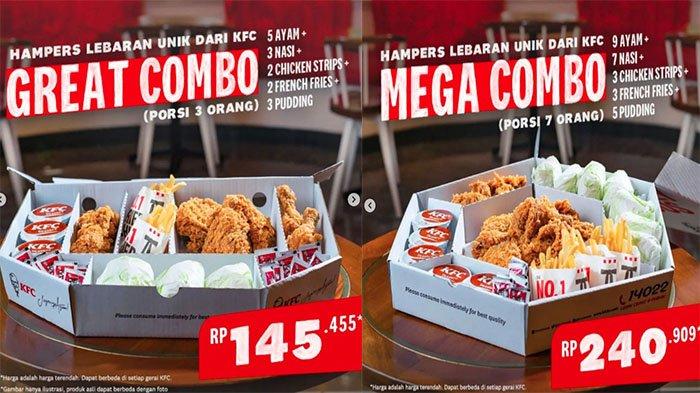 Promo KFC Hari Ini 28 April 2022, Hampers Lebaran KFC Great Combo Mulai Rp 145 Ribuan dan masih banyak promo lainnya.
