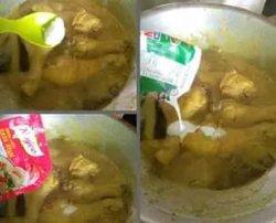 Resep Opor Ayam Kuning. Langkah 5 kemudian tambahkan sisa santan yang 1/2 pack, secukupnya garam dan royco. Aduk rata. Koreksi rasa. Jika sudah pas, masak sebentar sampai terlihat kuah mendidih sampai terus diaduk-aduk agar santan tidak pecah. Matikan kompor.