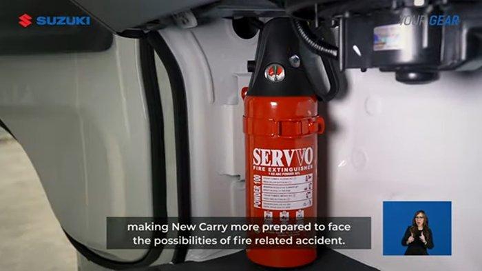 Suzuki New Carry Pick Up dilengkapi dengan fasilitas Alat Pemadam Api Ringan.