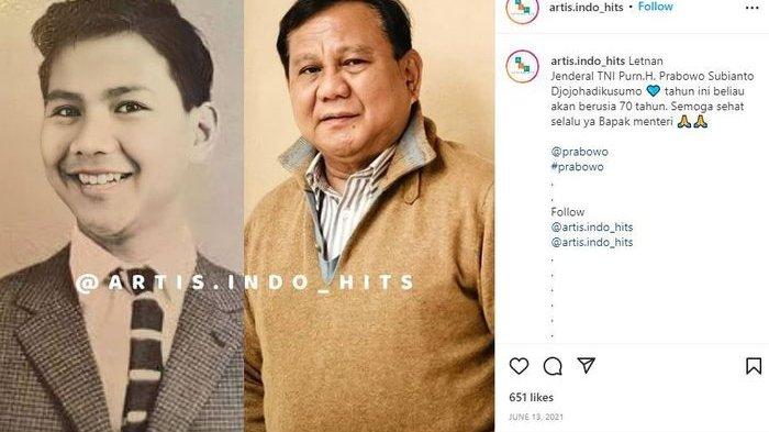 Terungkap foto wajah jadul Prabowo Subianto