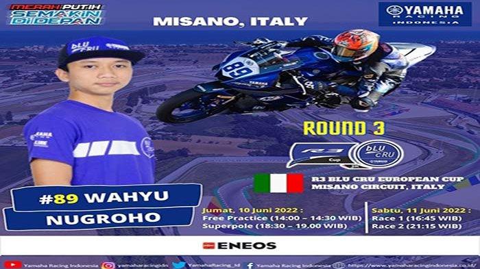 Wahyu Nugroho Siap Berlaga di Yamaha R3 bLU cRU European Cup Seri Ke-3 Misano Italia.