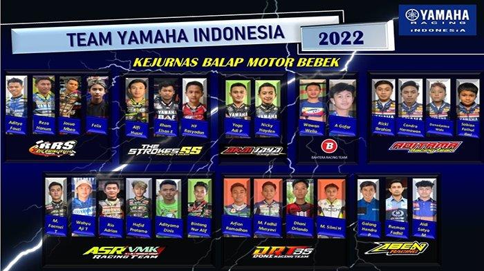 Yamaha Indonesia dengan bangga mengumumkan komposisi tim balap pabrikan yang akan membela Yamaha dan siap berjuang mengukir prestasi di ajang Kejurnas.