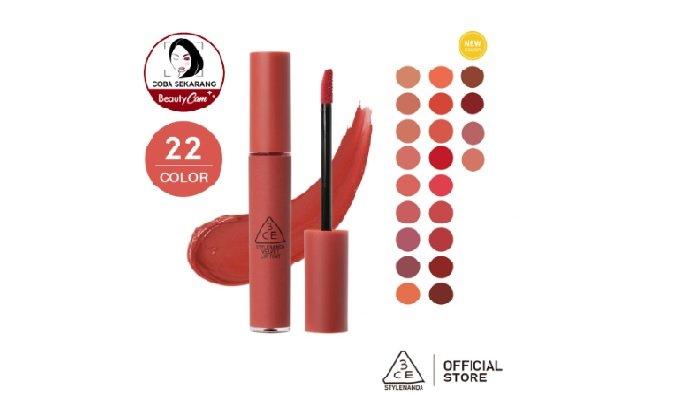 3CE Velvet Lip Tint 4 gram.