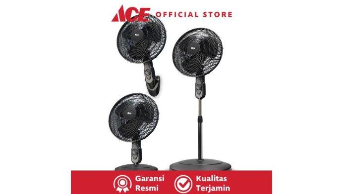 ACE KRIS Kipas Angin 3 In 1 penempatannya bisa kamu sesuaikan baik di meja, dinding, maupun lantai
