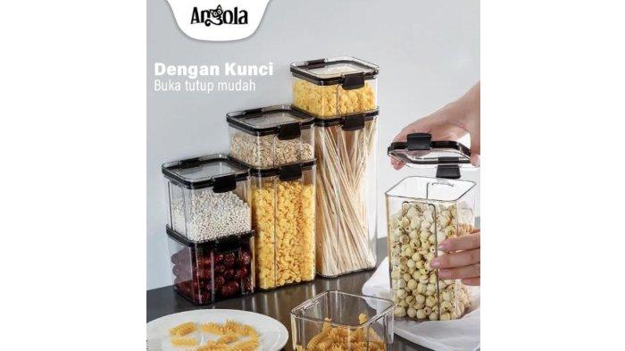 Angola Toples Makanan C90 Storage Jar dibekali dengan seal pengunci agar kualitas makanan terjaga