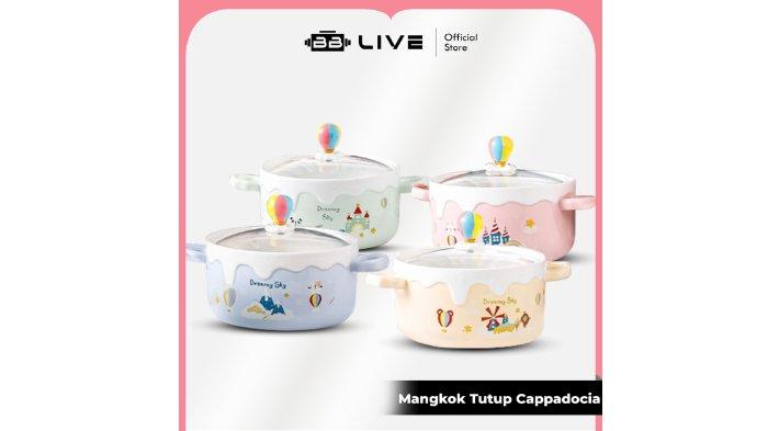 BB Live Mangkok Tutup Keramik Cappadocia dirancang dengan material berkualitas disertai tutup kaca