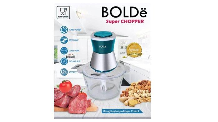 BOLDe Food Super Chopper dibekali dengan 2 pilihan kecepatan untuk penghalusan lebih handal