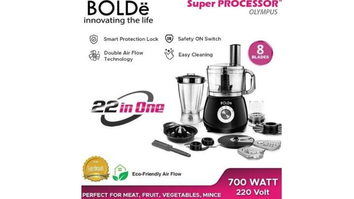 BOLDe Super Food Processor dibekali dengan fitur easy cleaning untuk pembersihan lebih mudah