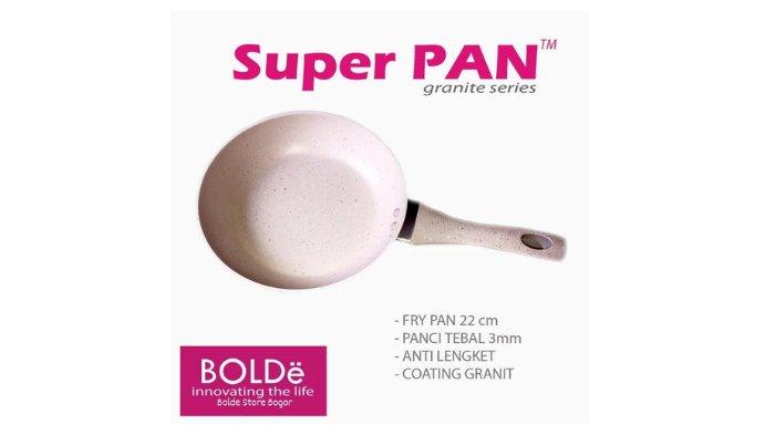 BOLDe Super Pan Fry Pan Granite Beige Series didesain elegan dan anti lengket berdiameter 22 cm