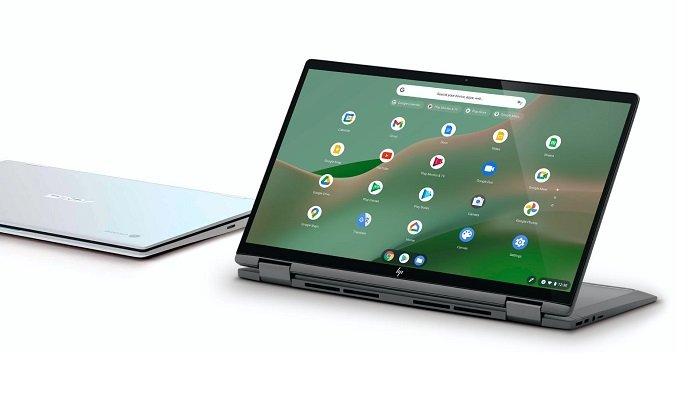 Chromebook memiliki tampilan antarmuka yang lebih mirip seperti smartphone atau tablet Android.