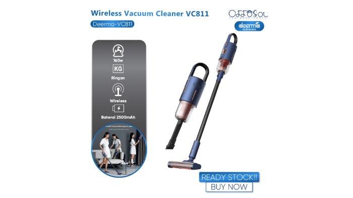 DEERMA VC811 Cordless Vacuum Cleaner Portable mudah digunakan di berbagai sisi secara handal