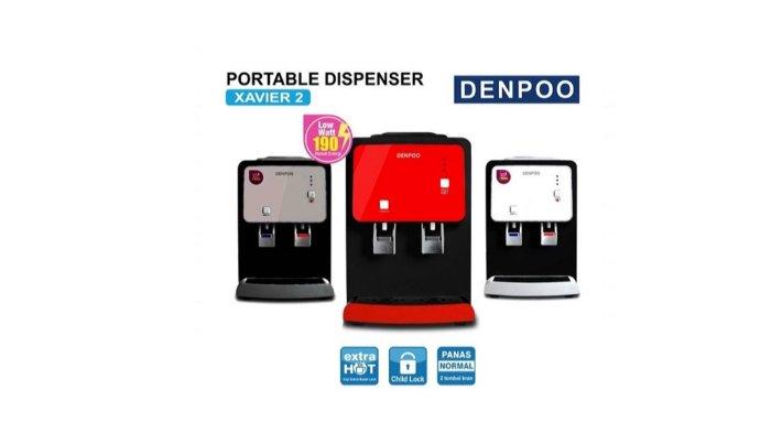 DENPOO Dispenser Galon Atas Portable Xavier 2 dengan 2 pilihan temperatur air