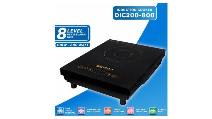 DENPOO Kompor Listrik Induksi Touch Screen DIC200-800 untuk pengoperasian yang lebih mudah