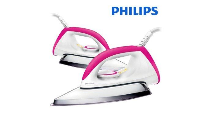 Dirancang dengan desain ringkas dan bentuk ergonomis, PHILIPS Setrika HD1173 permudah penghalusan