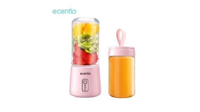 ecentio Blender Jus Portable Mini 400 ml hadirkan desain ringkas dengan 2 buah jara