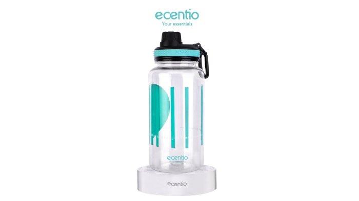 ecentio Botol Minum Sport 1L desainnya ergonomis, anti tumpah dan tampak cantik