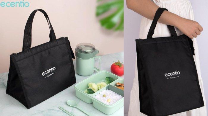 ecentio Lunch Bag Tote Cooler menawarkan kapasitas besar dengan desain double layer