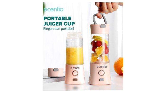ecentio Portable Blender 380 ml cocok untuk dibawa saat acara outdoor apalagi dibekali handle karet