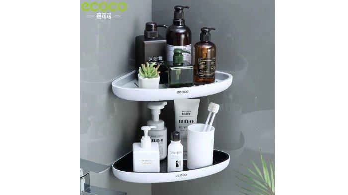 ecoco Corner Bathroom Organizer desain ringkas lebih mudah untuk organisir