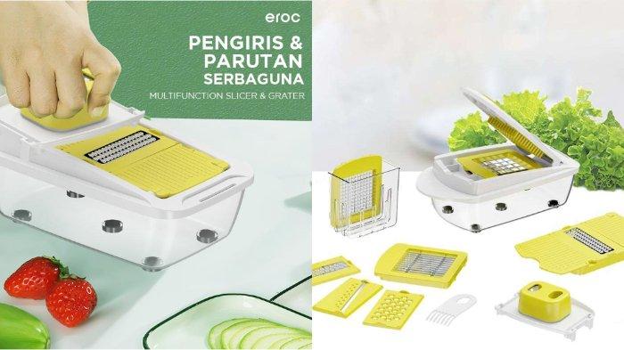EROC Vegetable Chopper Slicer 12 in 1 KT-VD01 satu alat dengan beragam fungsi untuk tunjang aktivitas memasak
