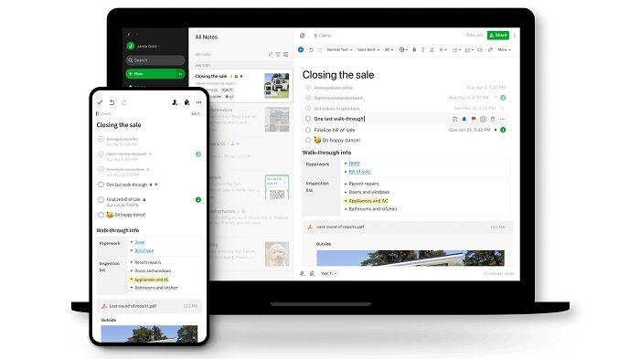 Aplikasi pembuat catatan Evernote