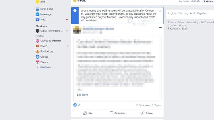 Facebook Notes