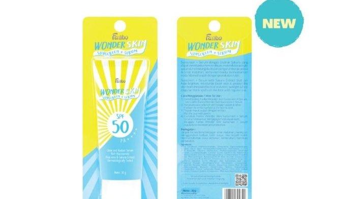 Kemasan Fanbo Wonder Skin Sunscreen & Serum SPF 50 PA ++++.