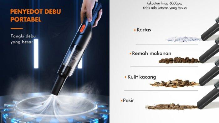 GAABOR Vacuum Cleaner Portable GVCC-M3A2 produk mungil tapi multiguna untuk hisap berbagai partikel dan debu