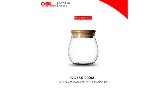 Ganghan Mini Glass Jar GC685 hadir dengan material kaca tebal serta bentuk estetik untuk simpan aneka camilan dan bumbu