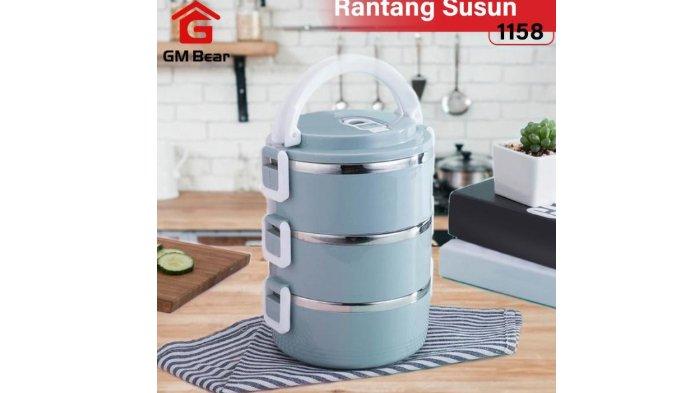 GM Bear Rantang Susun Tempat Makanan Serbaguna 1158 desainnya elegan dan kekininan cocok dibawa ke mana saja