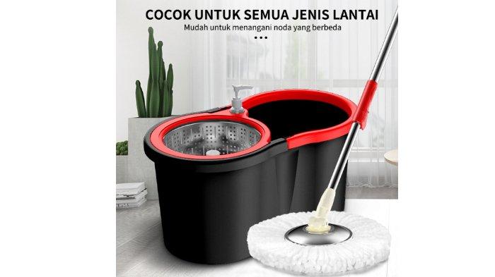 GM Bear Spin Mop Hitam 1018-Ultra Mop Aclima cocok untuk lantai kering maupun basah